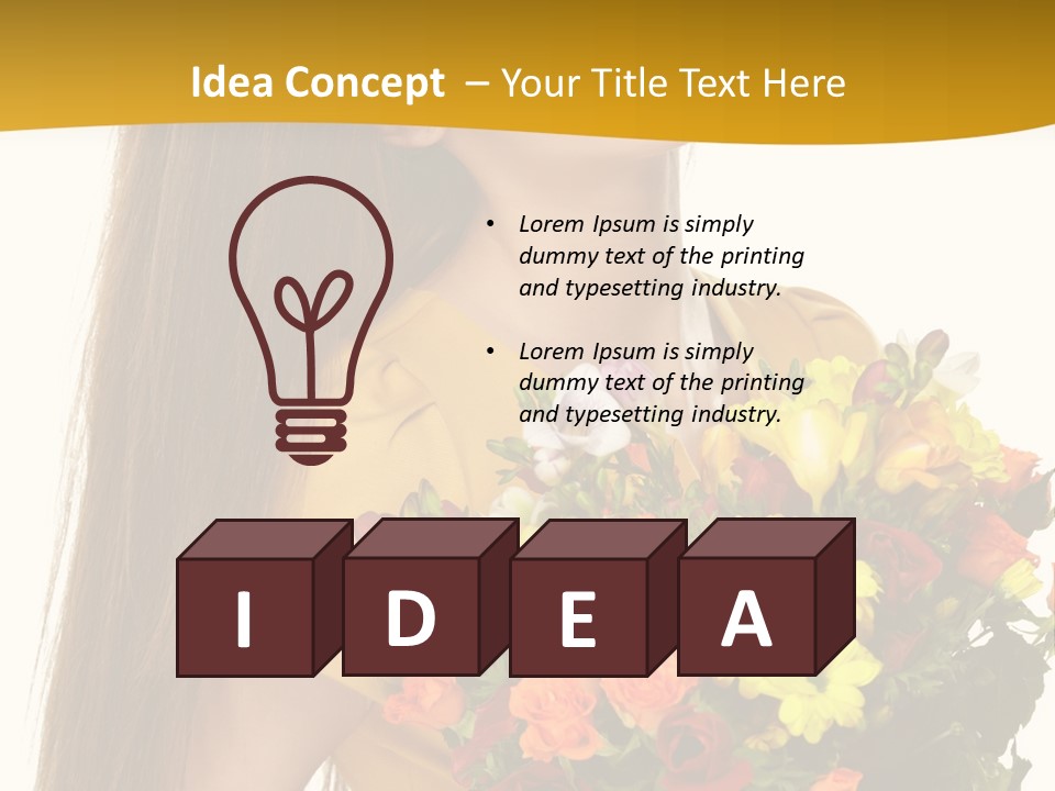 Flora Expression Yellow PowerPoint Template