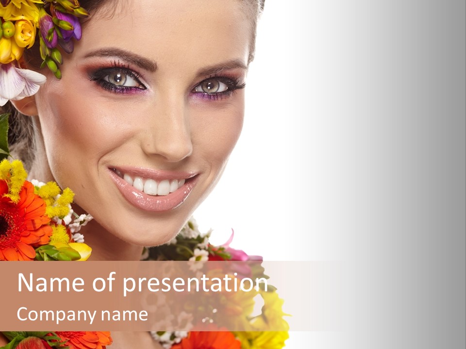 Spring Look Female PowerPoint Template