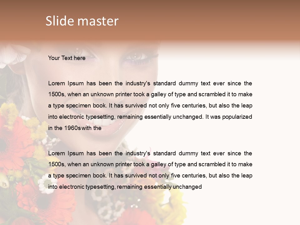 Spring Look Female PowerPoint Template