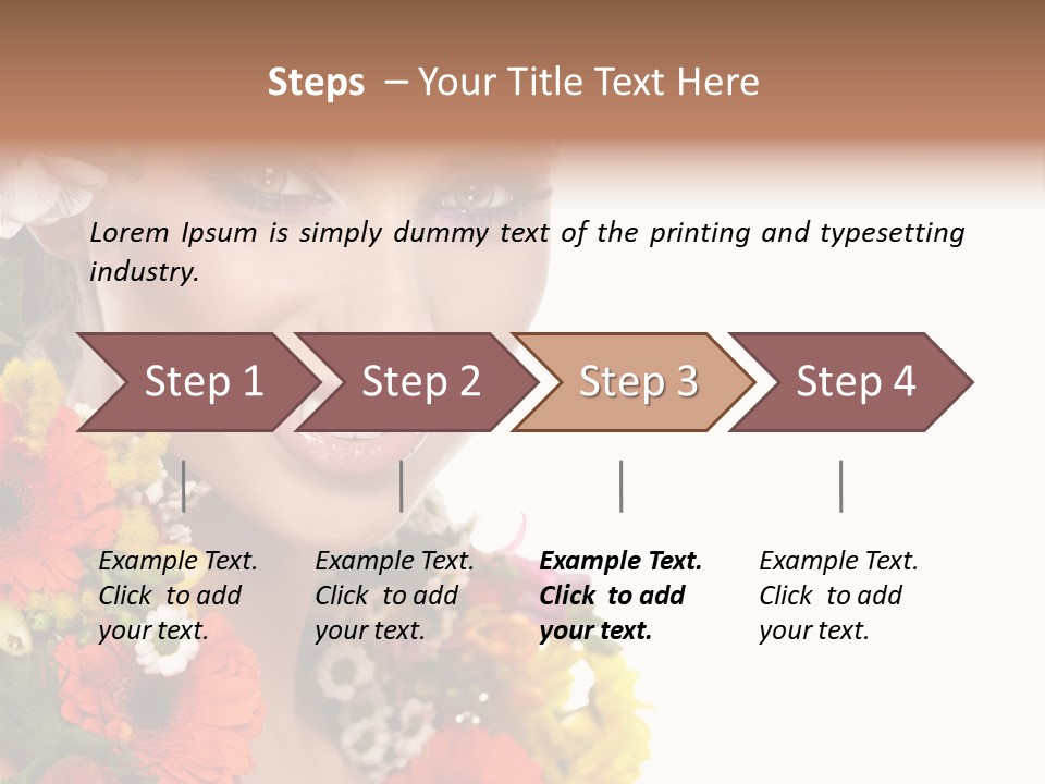 Spring Look Female PowerPoint Template