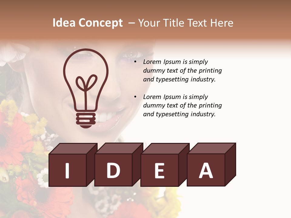 Spring Look Female PowerPoint Template