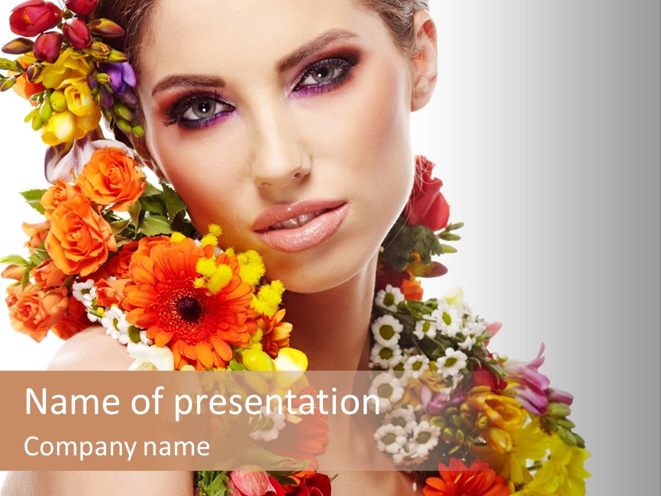 Skincare Closeup Happy PowerPoint Template