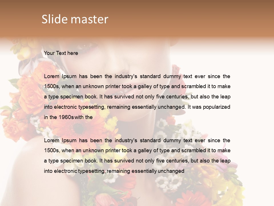 Skincare Closeup Happy PowerPoint Template