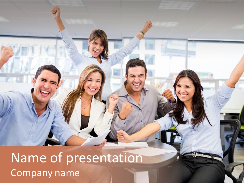 Businesspeople Adults Coworkers PowerPoint Template