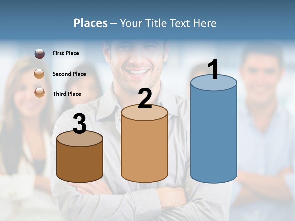 Happy Entrepreneurs Coworkers PowerPoint Template