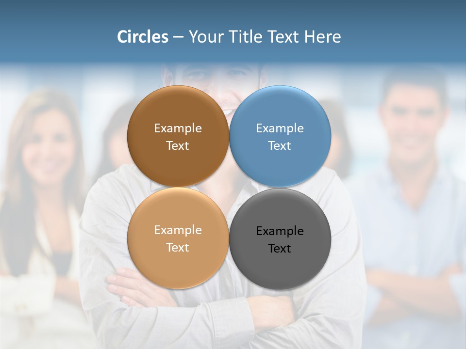 Happy Entrepreneurs Coworkers PowerPoint Template