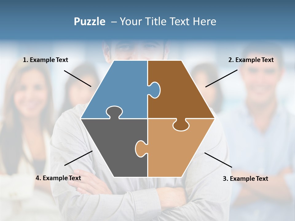 Happy Entrepreneurs Coworkers PowerPoint Template