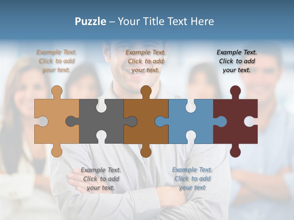 Happy Entrepreneurs Coworkers PowerPoint Template