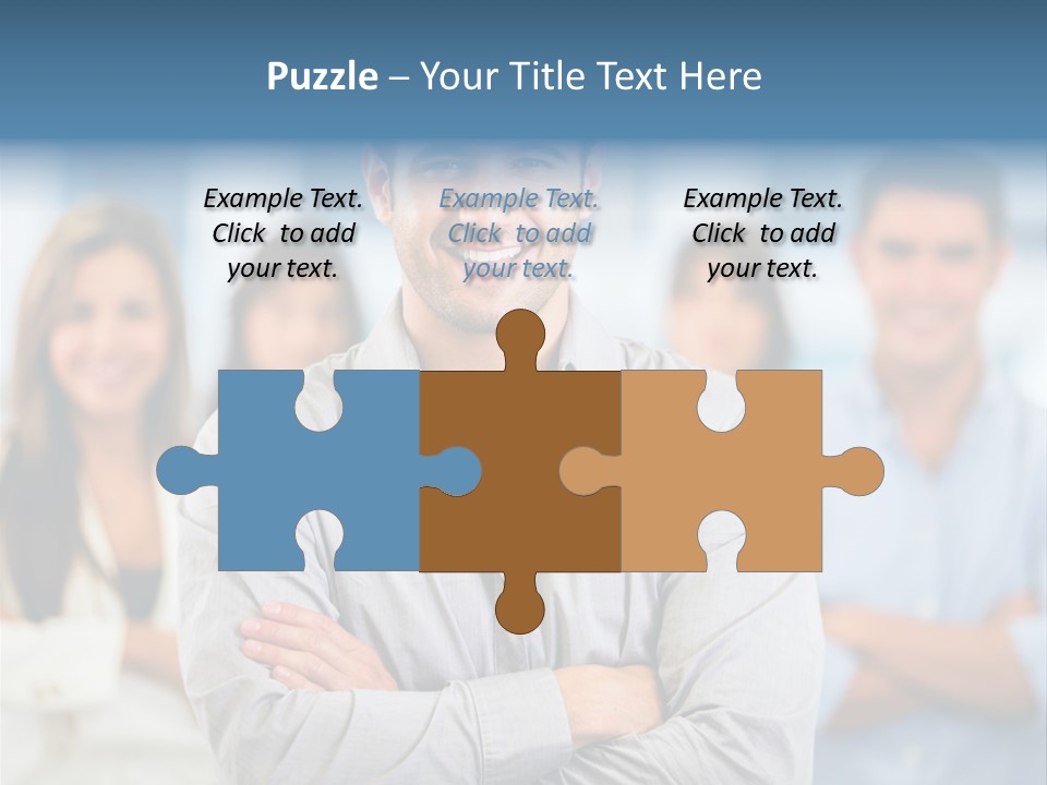 Happy Entrepreneurs Coworkers PowerPoint Template