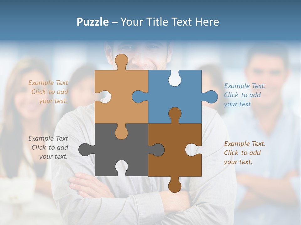 Happy Entrepreneurs Coworkers PowerPoint Template