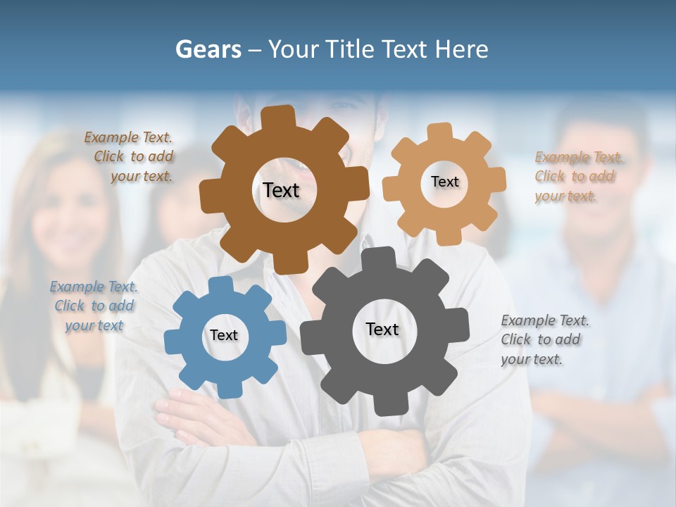 Happy Entrepreneurs Coworkers PowerPoint Template