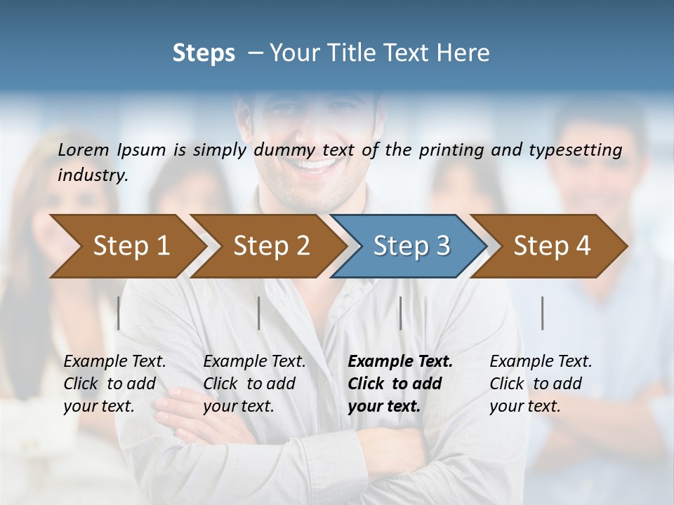 Happy Entrepreneurs Coworkers PowerPoint Template