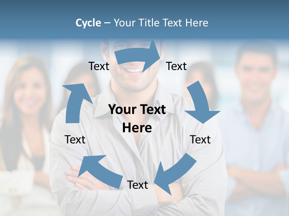 Happy Entrepreneurs Coworkers PowerPoint Template