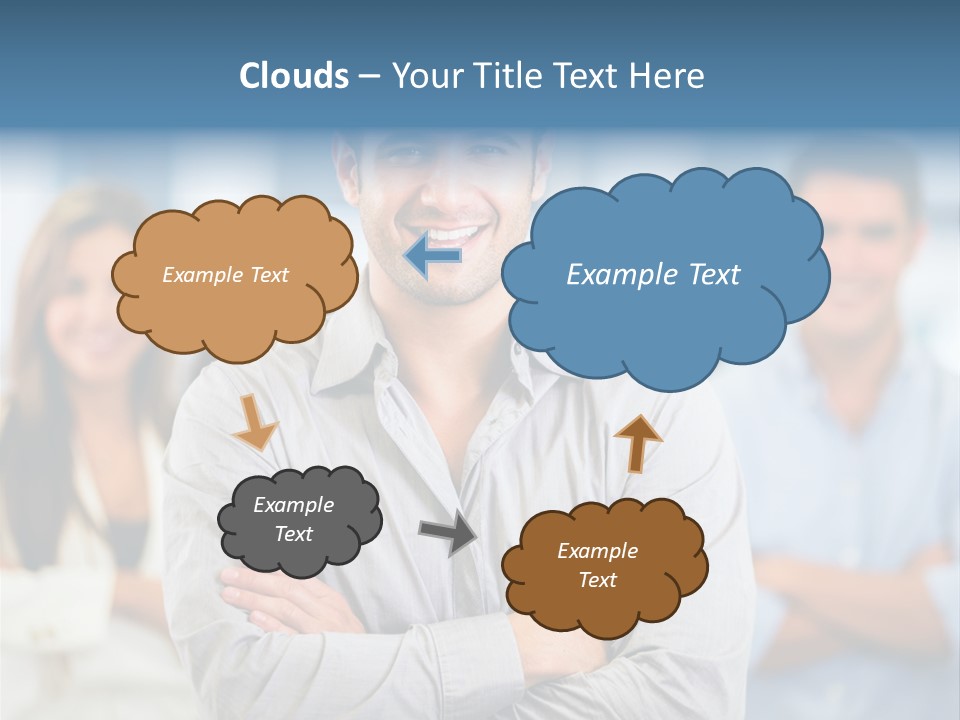 Happy Entrepreneurs Coworkers PowerPoint Template