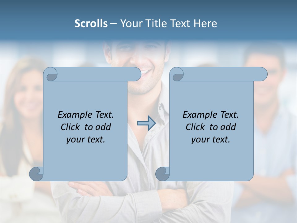 Happy Entrepreneurs Coworkers PowerPoint Template