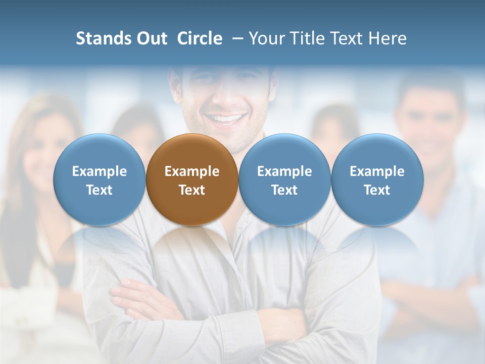 Happy Entrepreneurs Coworkers PowerPoint Template