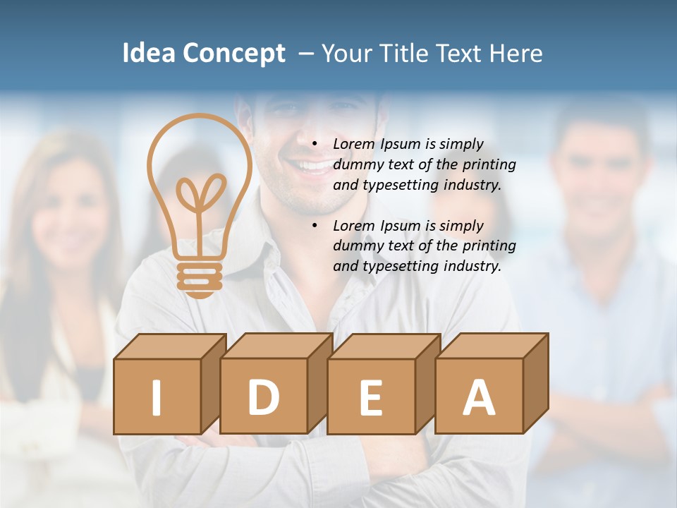 Happy Entrepreneurs Coworkers PowerPoint Template