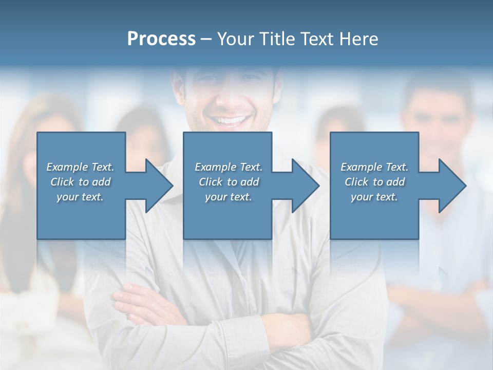 Happy Entrepreneurs Coworkers PowerPoint Template