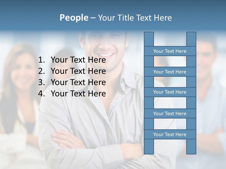 Happy Entrepreneurs Coworkers PowerPoint Template