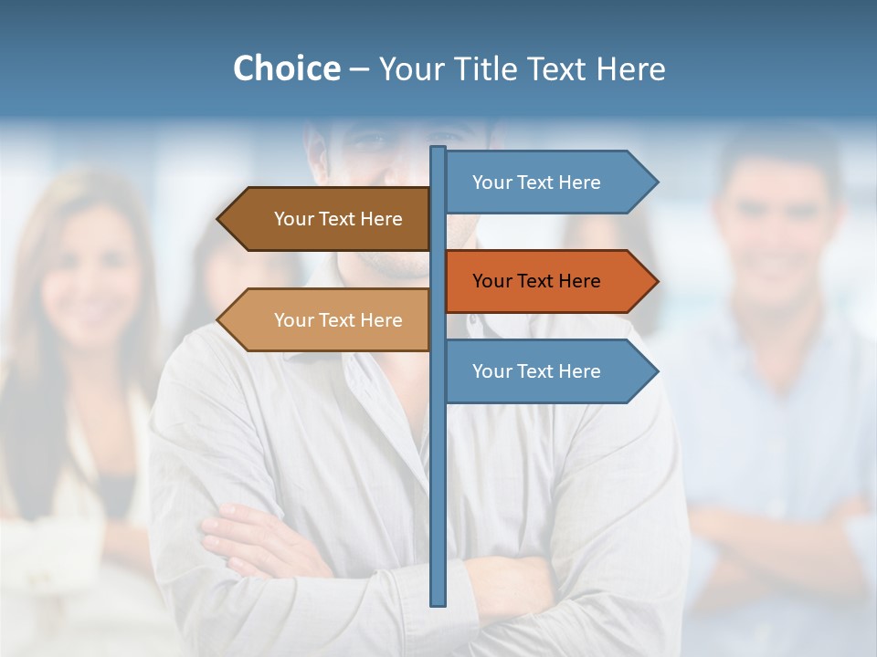 Happy Entrepreneurs Coworkers PowerPoint Template