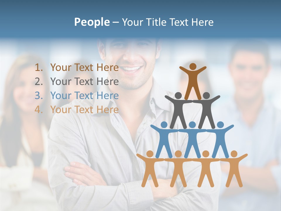 Happy Entrepreneurs Coworkers PowerPoint Template