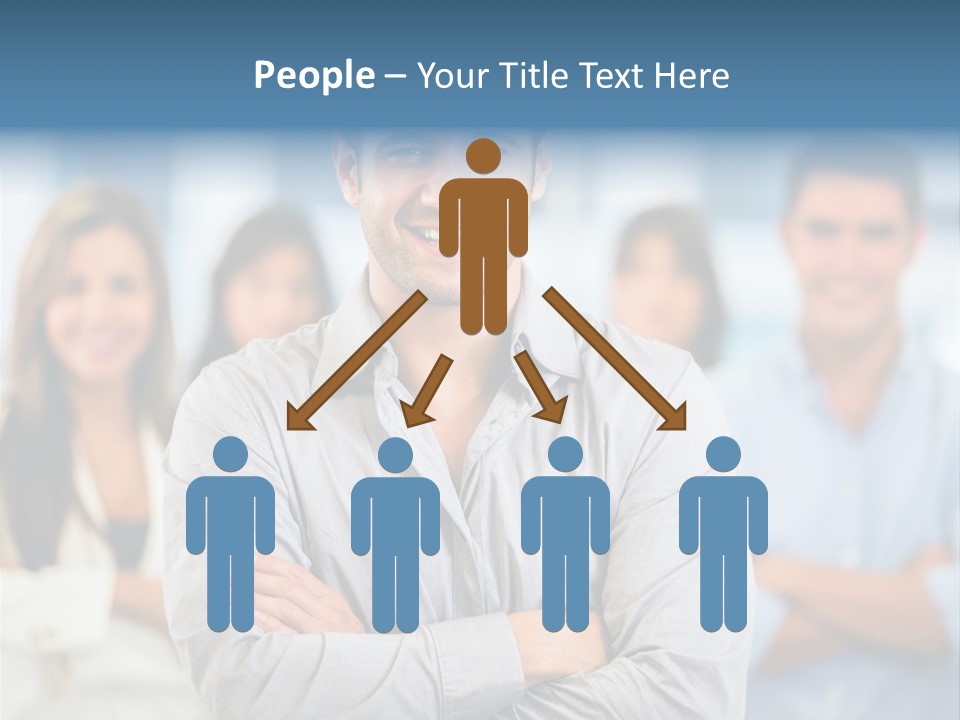 Happy Entrepreneurs Coworkers PowerPoint Template