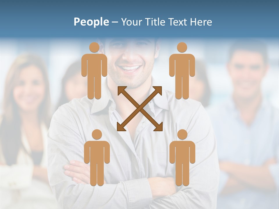 Happy Entrepreneurs Coworkers PowerPoint Template