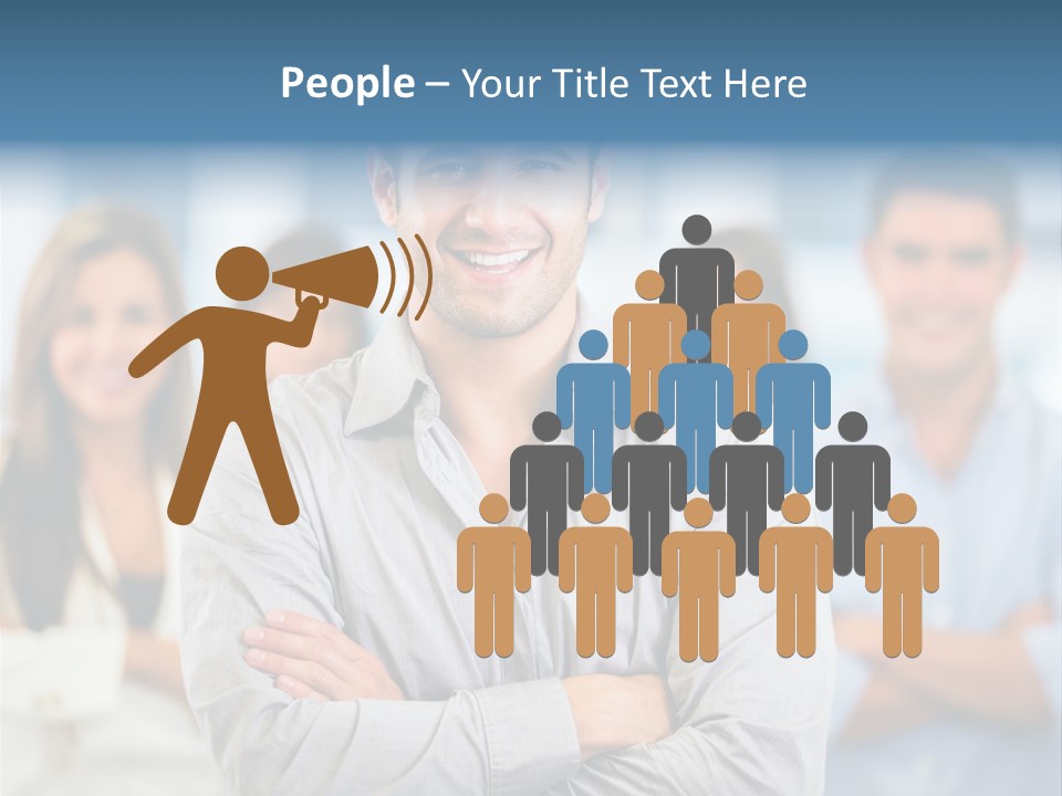 Happy Entrepreneurs Coworkers PowerPoint Template