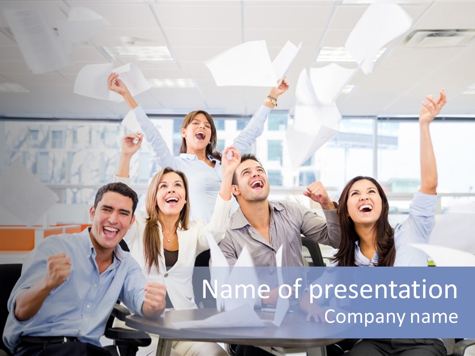 Triumph Smile Office PowerPoint Template