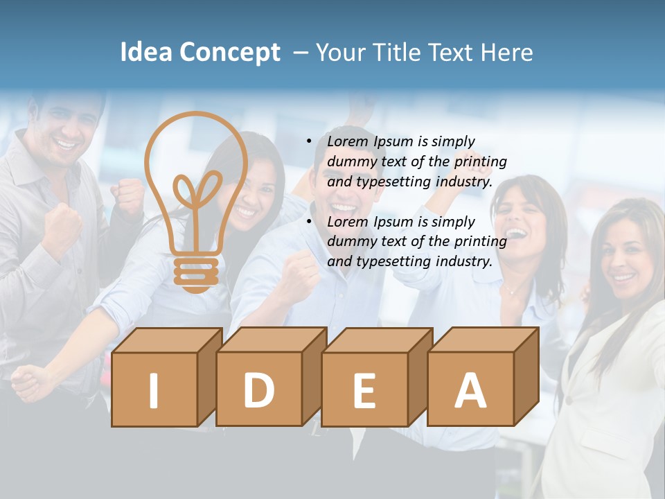 People Celebration Winners PowerPoint Template