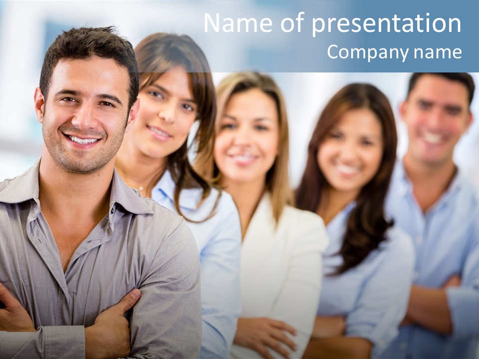 Coworkers Lifestyle Confidence PowerPoint Template