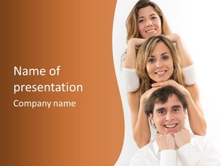 Adult Cheerful Laughing PowerPoint Template