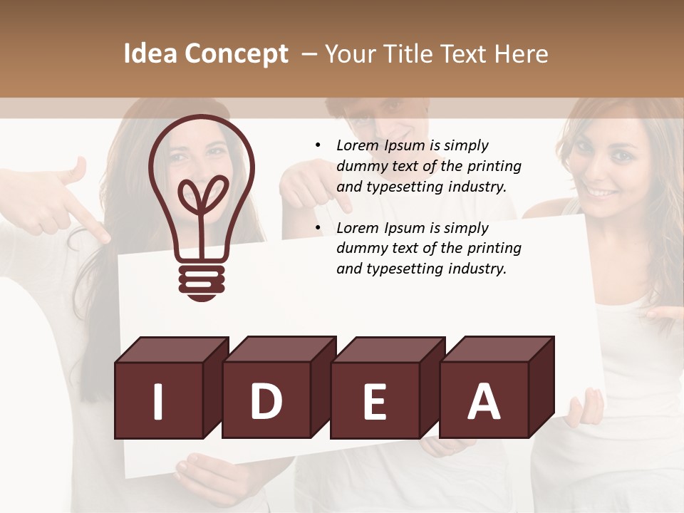 Copy Space Information Demonstration PowerPoint Template