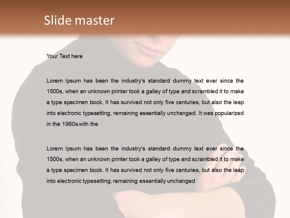 Portrait Emotion Determined PowerPoint Template