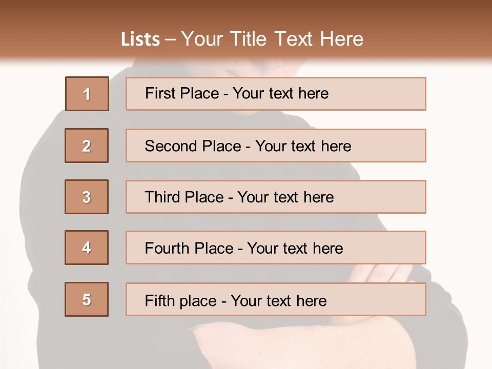 Portrait Emotion Determined PowerPoint Template
