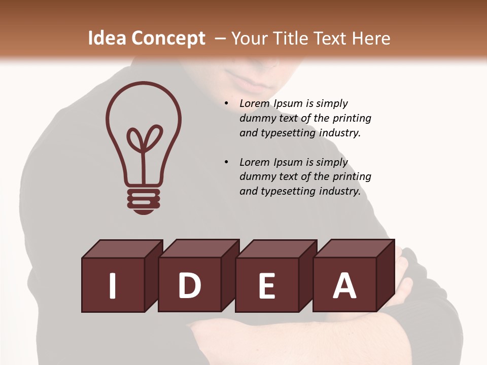 Portrait Emotion Determined PowerPoint Template