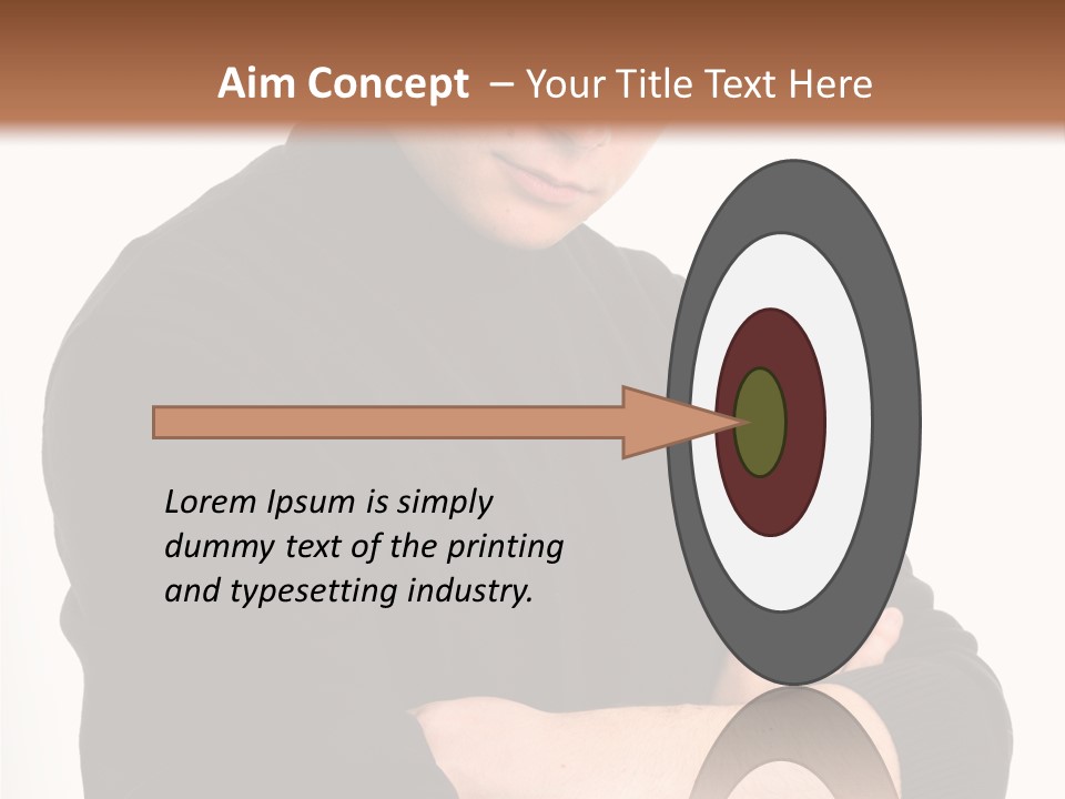 Portrait Emotion Determined PowerPoint Template