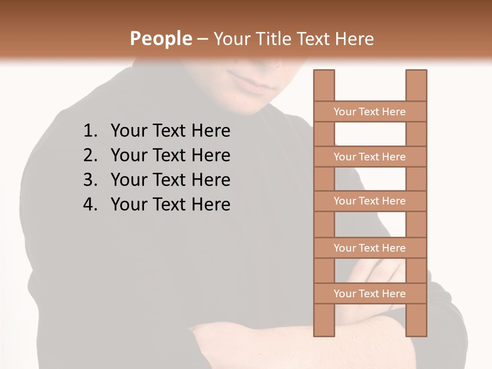 Portrait Emotion Determined PowerPoint Template