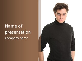 Expression Emotion Brown Eyes PowerPoint Template