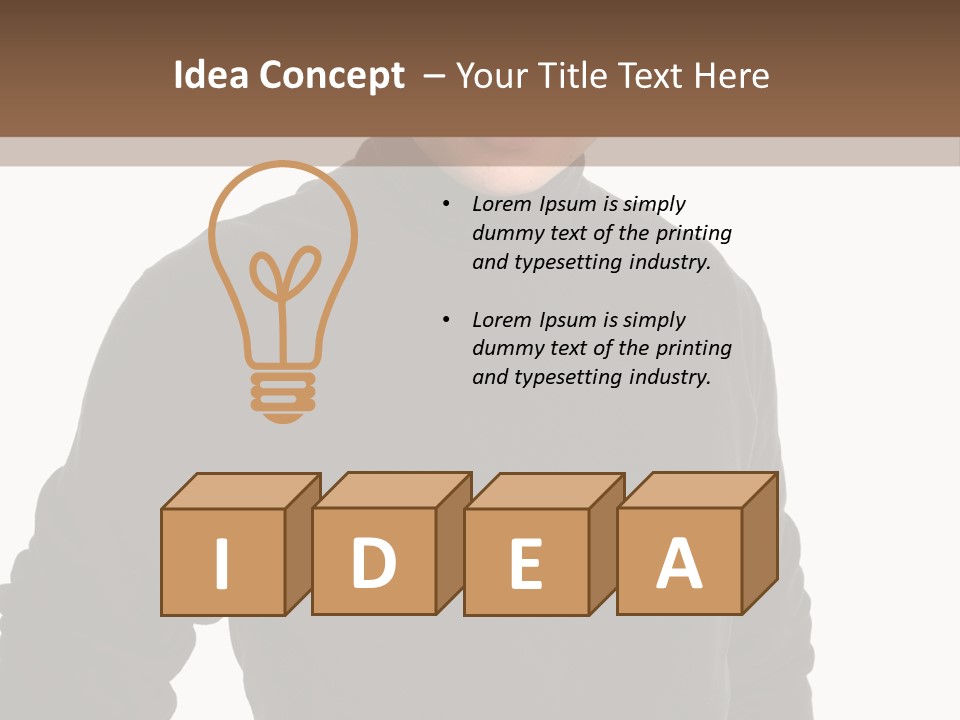 Expression Emotion Brown Eyes PowerPoint Template