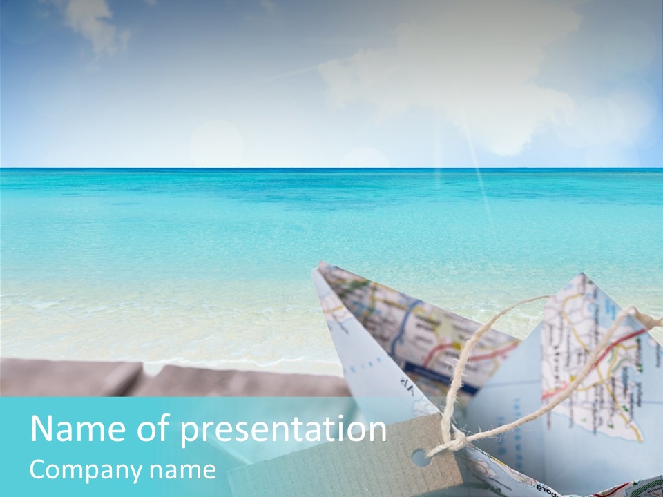 Werbung Blau Pause PowerPoint Template