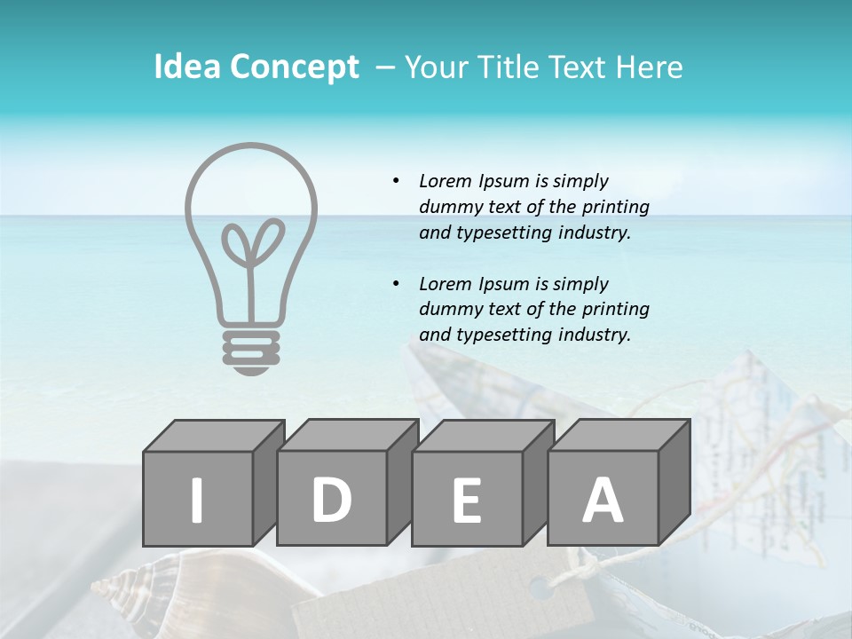 Werbung Blau Pause PowerPoint Template