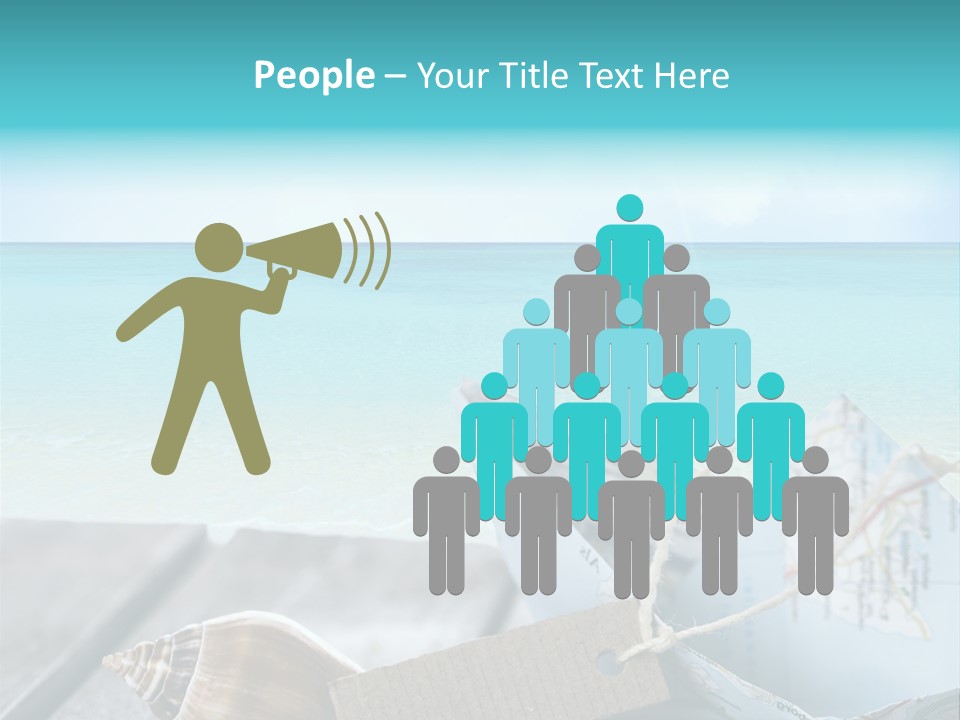 Werbung Blau Pause PowerPoint Template