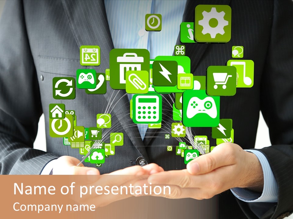 Social Business Contemporary PowerPoint Template