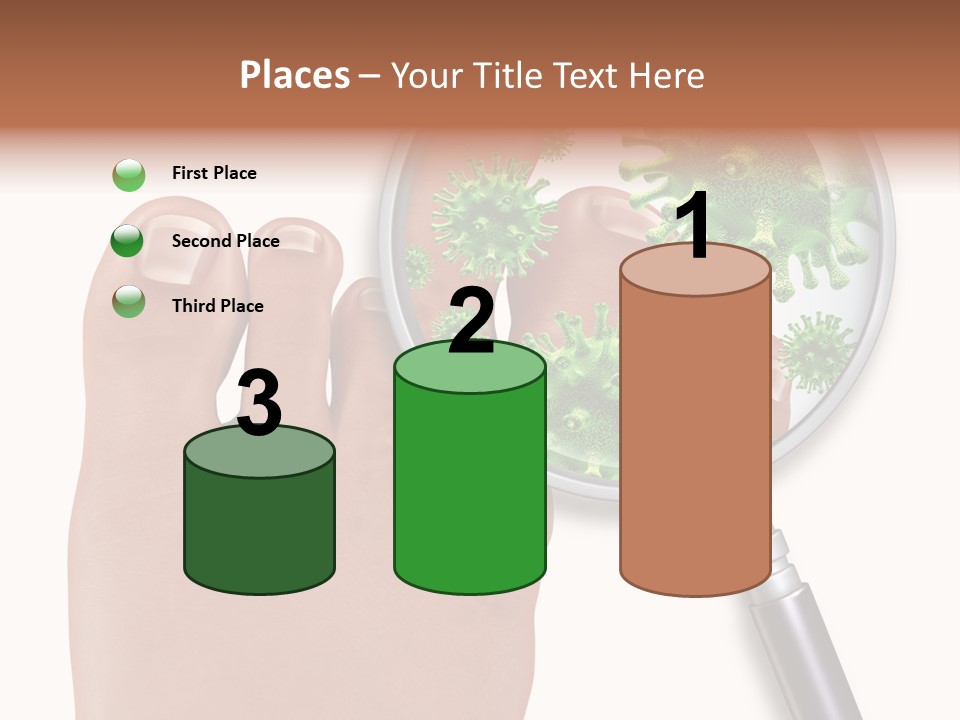 Fungal Nail Infection White Background PowerPoint Template