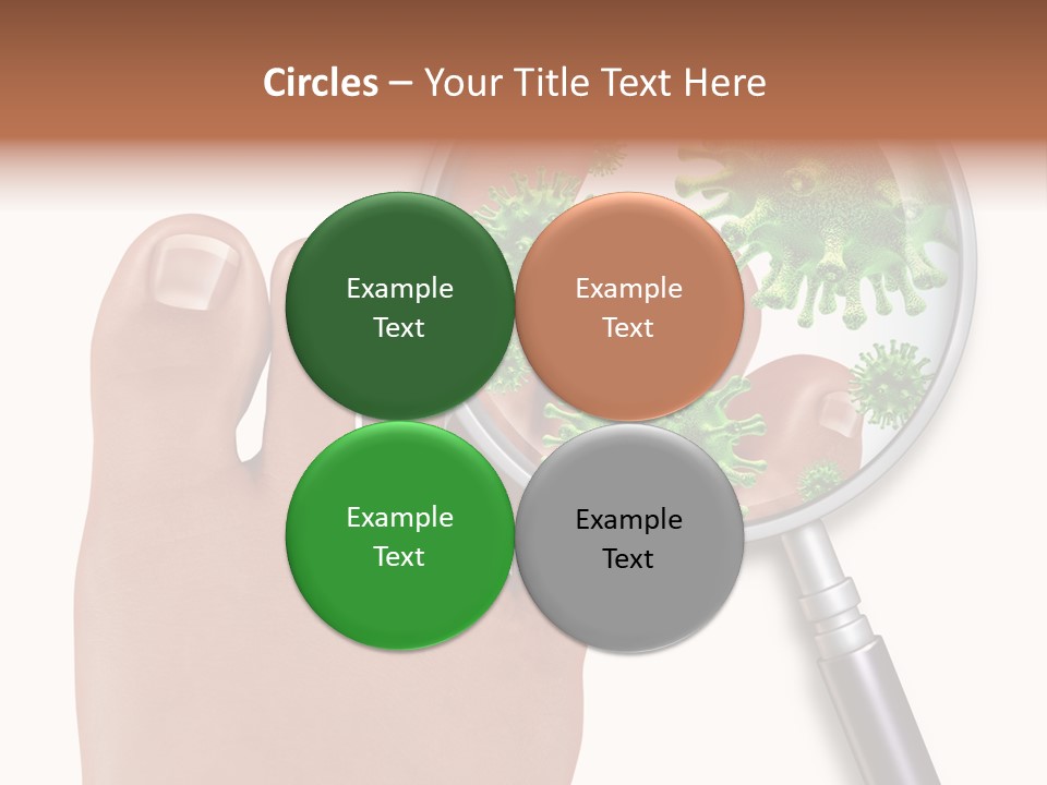 Fungal Nail Infection White Background PowerPoint Template