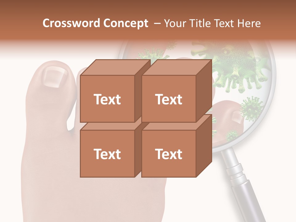 Fungal Nail Infection White Background PowerPoint Template