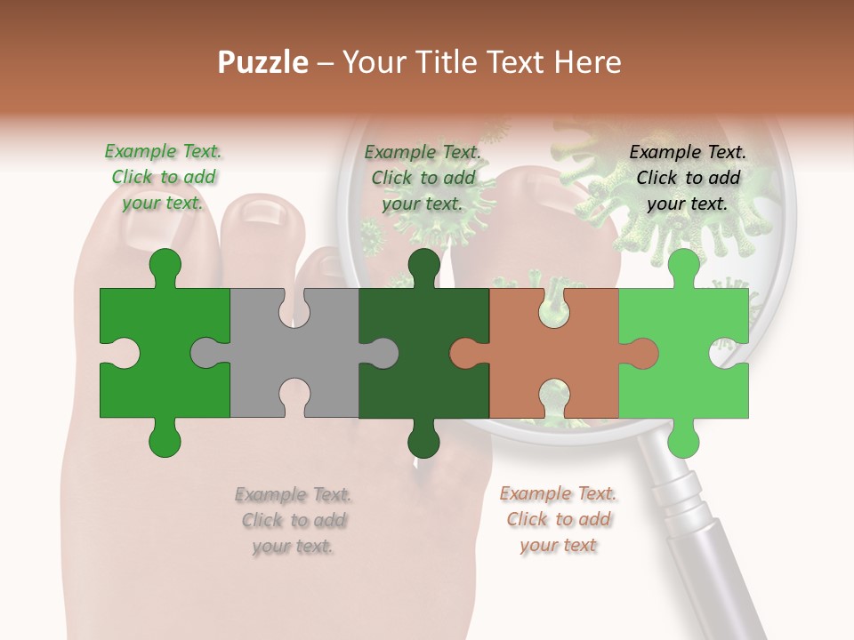 Fungal Nail Infection White Background PowerPoint Template