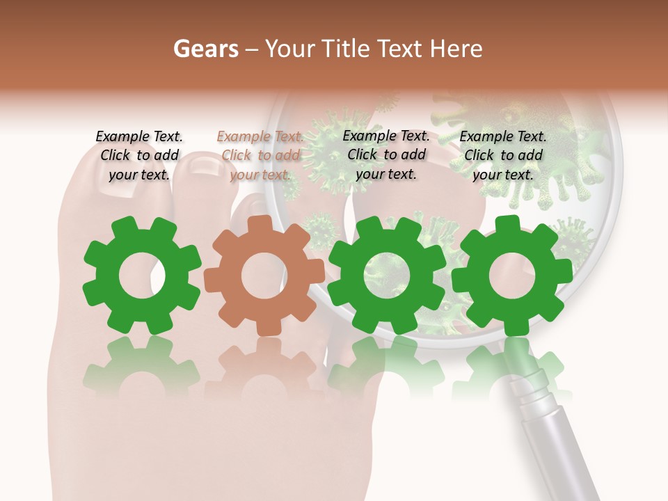 Fungal Nail Infection White Background PowerPoint Template