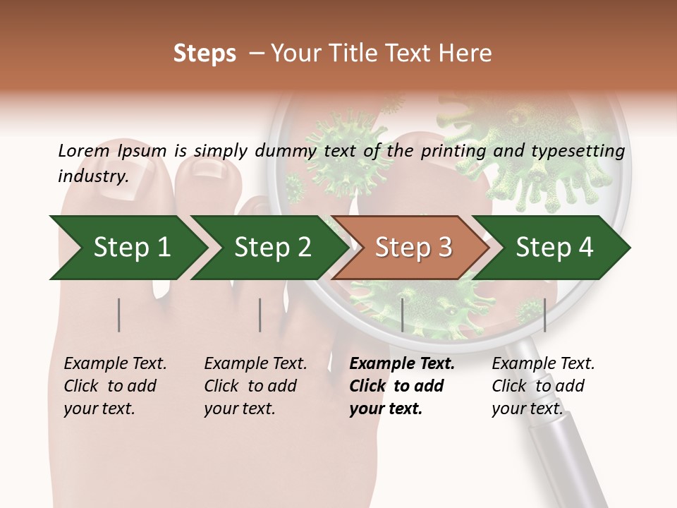 Fungal Nail Infection White Background PowerPoint Template